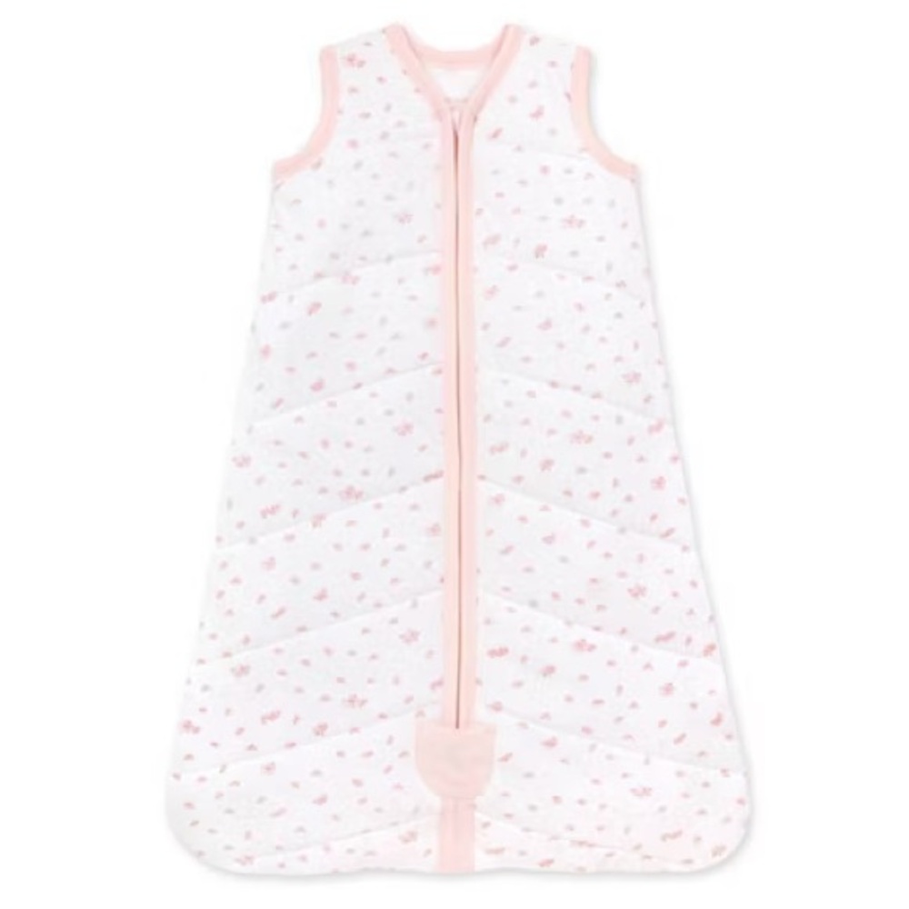 Burt’s Bees Baby Organic Cotton Beekeeper Wearable Blanket in Pastel Pink Floral